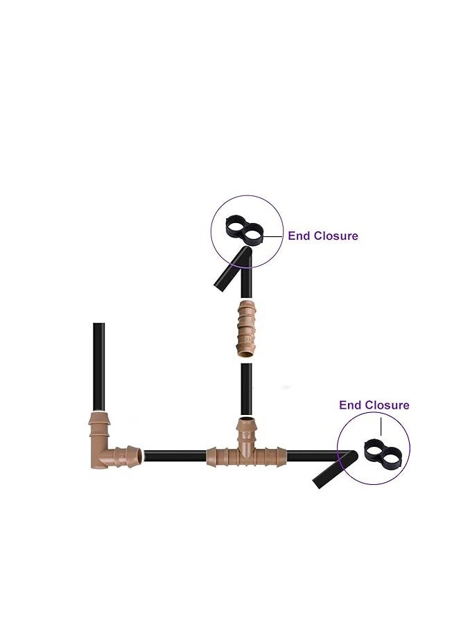 Jayee 20 Pack Drip Irrigation 1/2" Drip Tubing End Closure Stop End Cap Plugs Fitting Kit 17Mm For Garden Greenhouse Patio And Lawn Agricultural Watering Applications - Image 4