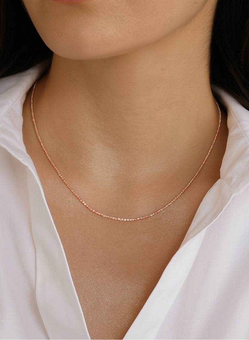 Casual collection Elegant Rose Gold Plated Sparkling Necklace For Women - Image 1