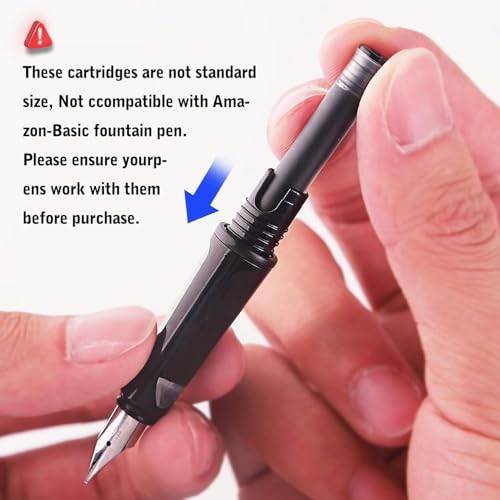 Amitasha 27 Pc Blue Fountain Pen Ink Cartridge Refills - Ideal for Calligraphy and Writing Refill Kids and Adult Office Supply - Image 3