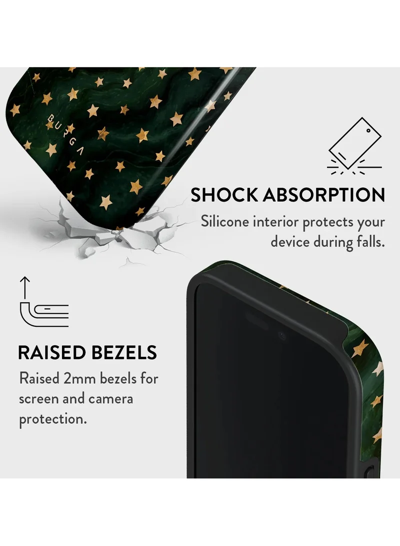 BURGA iPhone 16 pro Case, 2 Piece Hard Shell + TPU Silicone Interior, Shock Absorption, All Port Accessible, Raised Bezel For Screen & Camera Protection, Never Fading HQ Print,Prince Charming Star