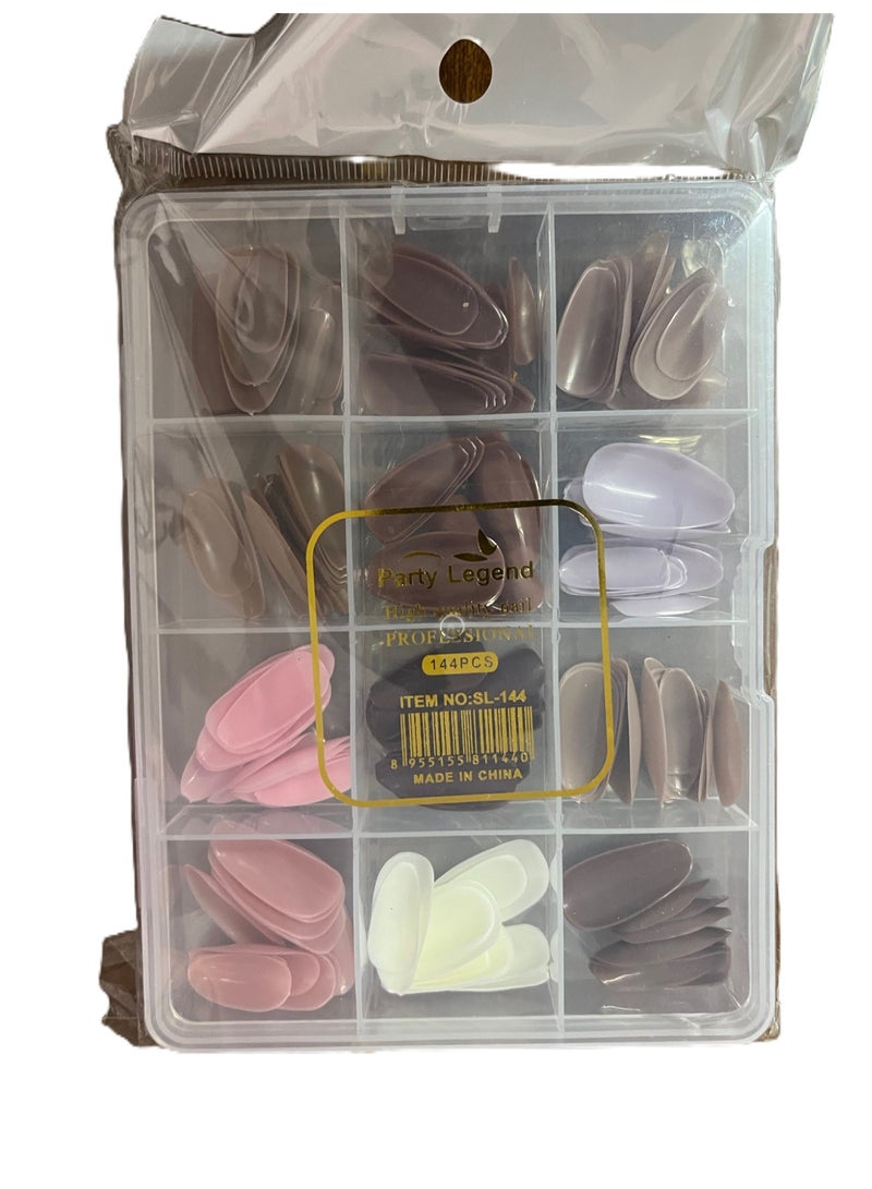 Pack of 144 pieces of artificial nails - distinctive design, double-sided adhesive - Image 2