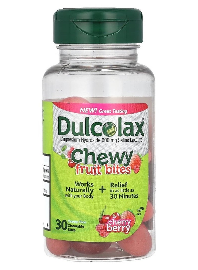 Dulcolax, Chewy Fruit Bites, Cherry Berry, 30 Chewable Bites (Packaging may vary) - Image 1