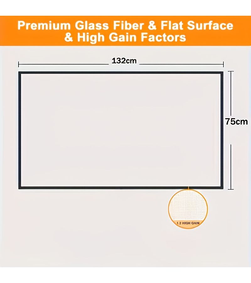 60 Inch Thickened Wrinkle Resistant Projection Screen Ultra High Definition 16 9 Aspect For Indoor Outdoor Home Theater Portable Foldable - Image 5