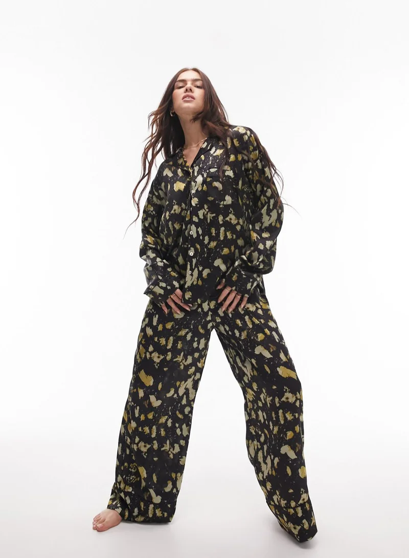 TOPSHOP Printed Shirt & Pyjama Set
