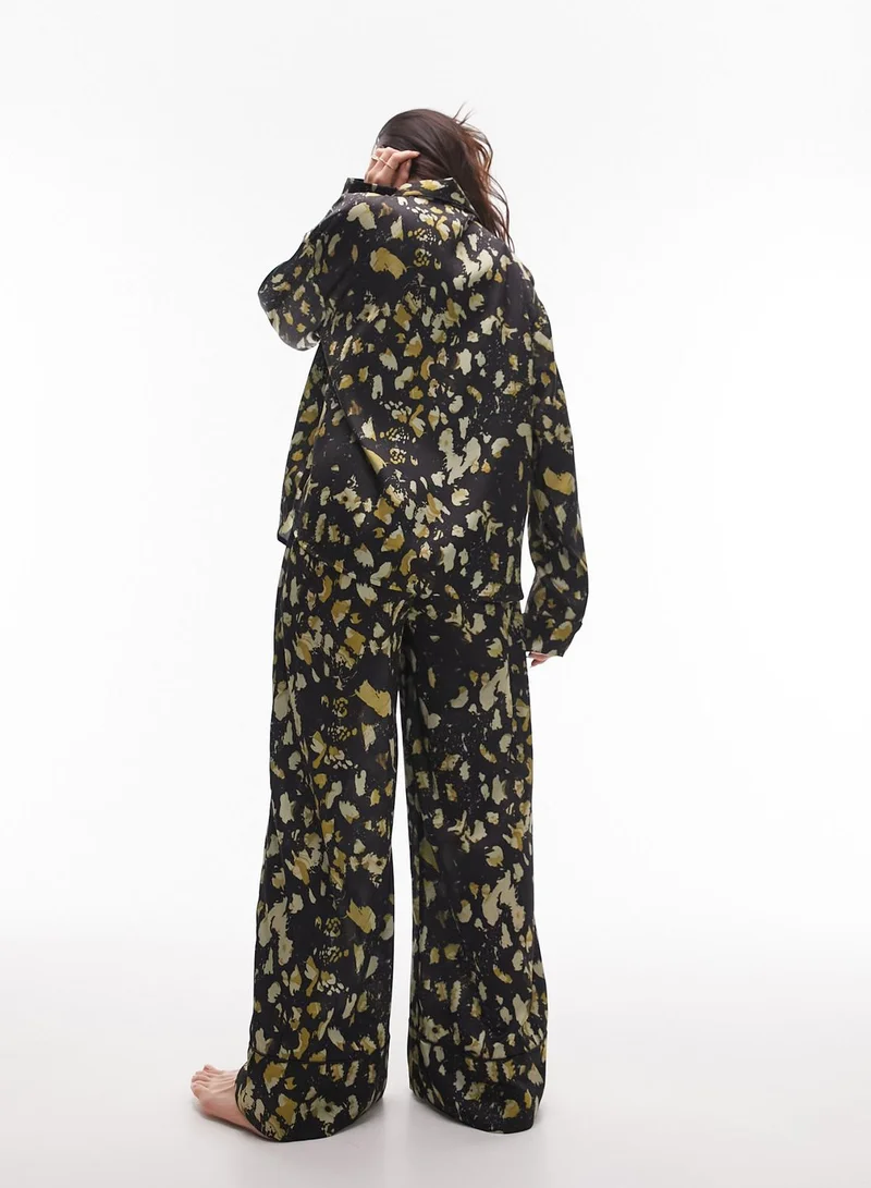 TOPSHOP Printed Shirt & Pyjama Set