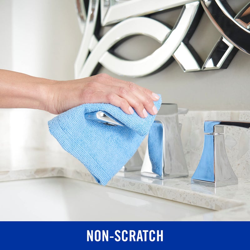 Quickie Microfiber Cleaning Cloth, 14 x 14 Inches, Blue, Pack of 24, Washable and Reusable, Ideal for Multi-Surface Indoor/Outdoor Dusting and Polishing - Image 2