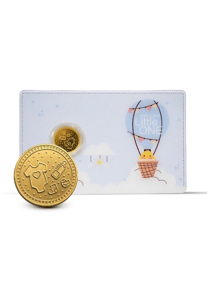 RG REFINERY Rafmoh Bullion 2 Grams 24k Gold Coin with Welcome Little One Design - 2 Grams Gold Coin 24KT 999.9 Purity - Image 1