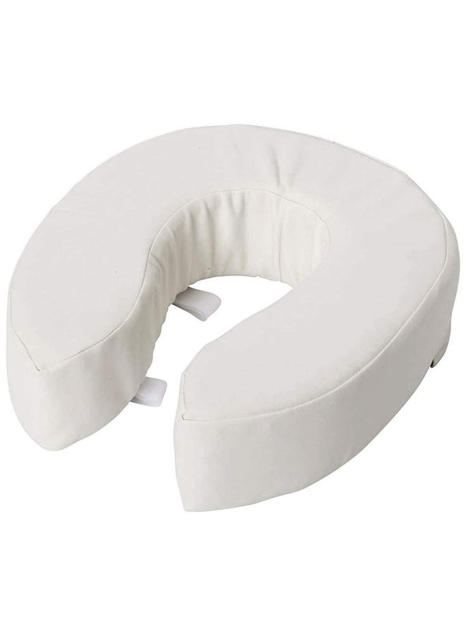 DMI Raised Toilet Seat  Toilet Seat Riser  Fsa And Hsa Eligible Seat Cushion And Toilet Seat Cover To Add Extra Padding To The Toilet Seat While Relieving Pressure  4 Inch Pad  White - Image 1