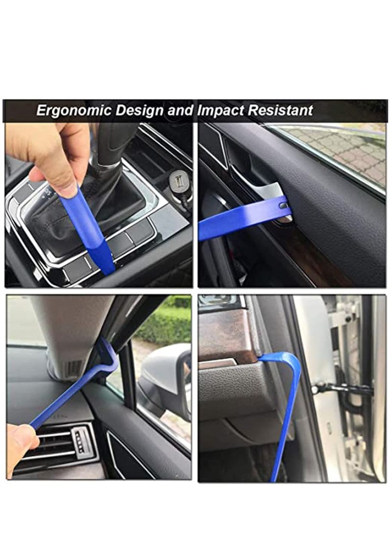 Zikra Trim Removal Tool, Auto Panel Removal Tool Car Interior Trim Kit Fastener Rivet Remover Plastic Pry Tool for Automotive Radio Stereo Dash, car Upholstery Toolkit - Image 4