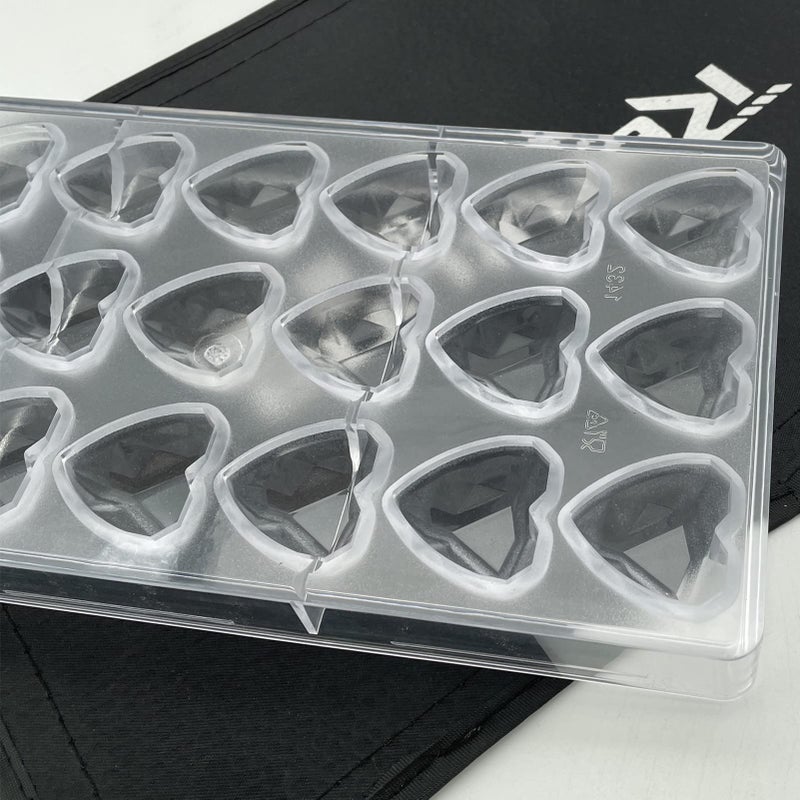 Goldbaking Diamond Heart Chocolate Mold Poly-carbonate Chocolate Mould Candy Tray - Image 5