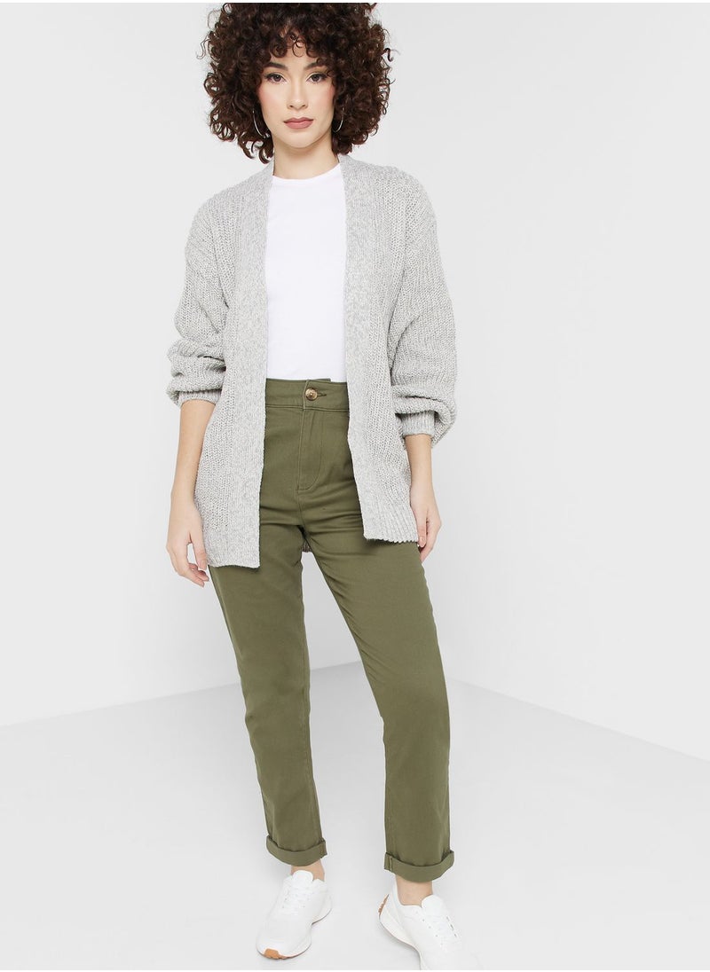 NEW LOOK - Puff Sleeve Front Open Cardigan - Image 1