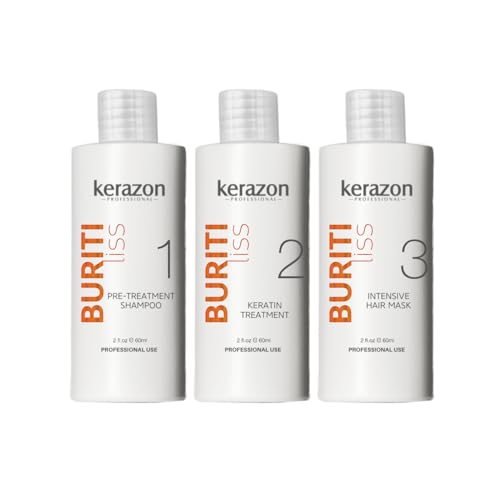 Kerazon Professional KERAZON Brazilian Keratin Treatment Buriti Liss Kit 2oz60ml At Home Keratin Treatment Smoothing and Straightening Keratina para Alisar el Pelo For All Hair Types - Image 2