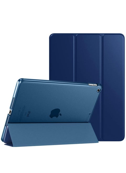 iPad 10.2 Case - Compatible with 9th Generation (2021), 8th Generation (2020), 7th Generation (2019) - Slim Translucent Hard PC Protective Smart Cover with Stand - Navy Blue