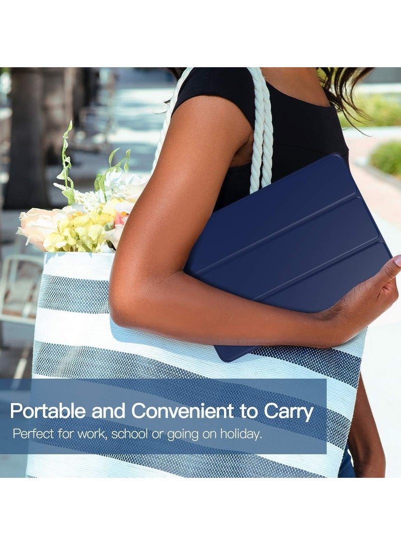 iPad 10.2 Case - Compatible with 9th Generation (2021), 8th Generation (2020), 7th Generation (2019) - Slim Translucent Hard PC Protective Smart Cover with Stand - Navy Blue