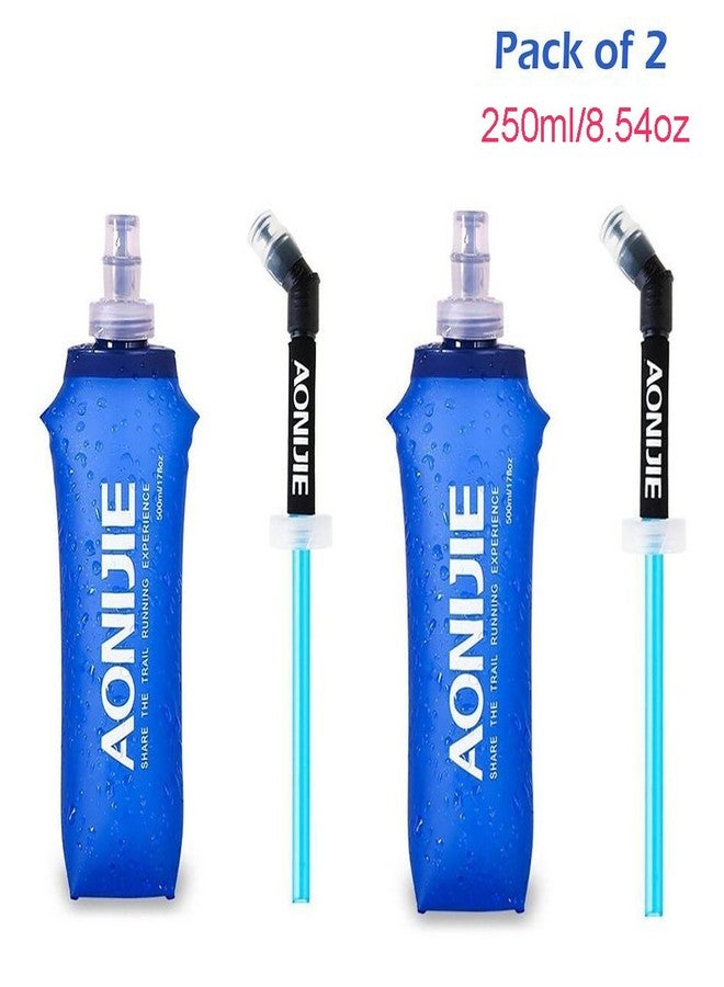 AONIJIE 2Pack of Soft Soft Folding Hydration Bottle Water Collapsible Flask BPA-Free Bottles (250ml/8.54oz) - Image 1