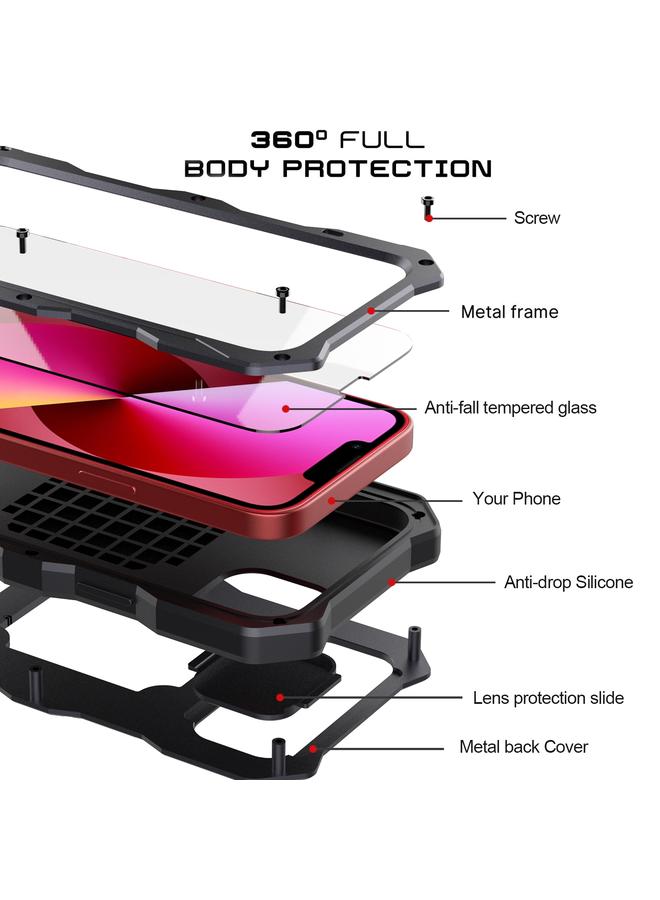 erorex Case For iPhone 13 Camshield Shockproof Life Waterproof Dustproof Metal Case with Holder - Image 4