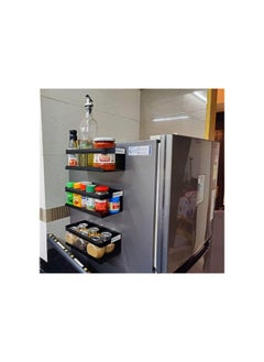 Organizemee Small Kitchen Storage Solution Magnetic Shelf [25 X 12 Cm] - Spice Rack, Utensil Holder. Fridge, Washer, Microwave Organizer (White Qty:1) - Alloy Steel (Black) - pzsku/Z8D29B36C674A1526819EZ/45/_/1740465911/2b682675-e1fe-48cc-acfb-42d3cf0cd7d1