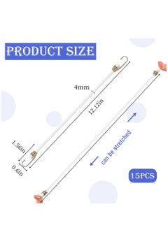 Excefore Bungee Cords with Hooks, 15 Pcs 12 Inch Heavy Duty Bungee Cords White Elastic Rope Rubber Strap for Bikes, Tie Downs, Camping,  - Image 2