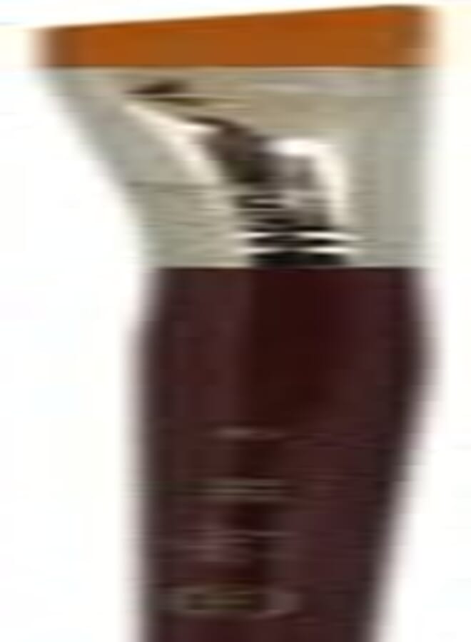 China Fine Arts 840 Angular Synthetic Hair Artist Brush with Nickel Plated Brass Ferrule Wooden Handle, Size 6, Gold