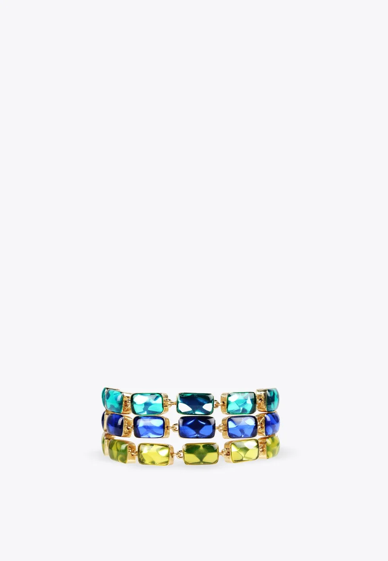 لولا كساديمونت Multicoloured crystals bracelet
