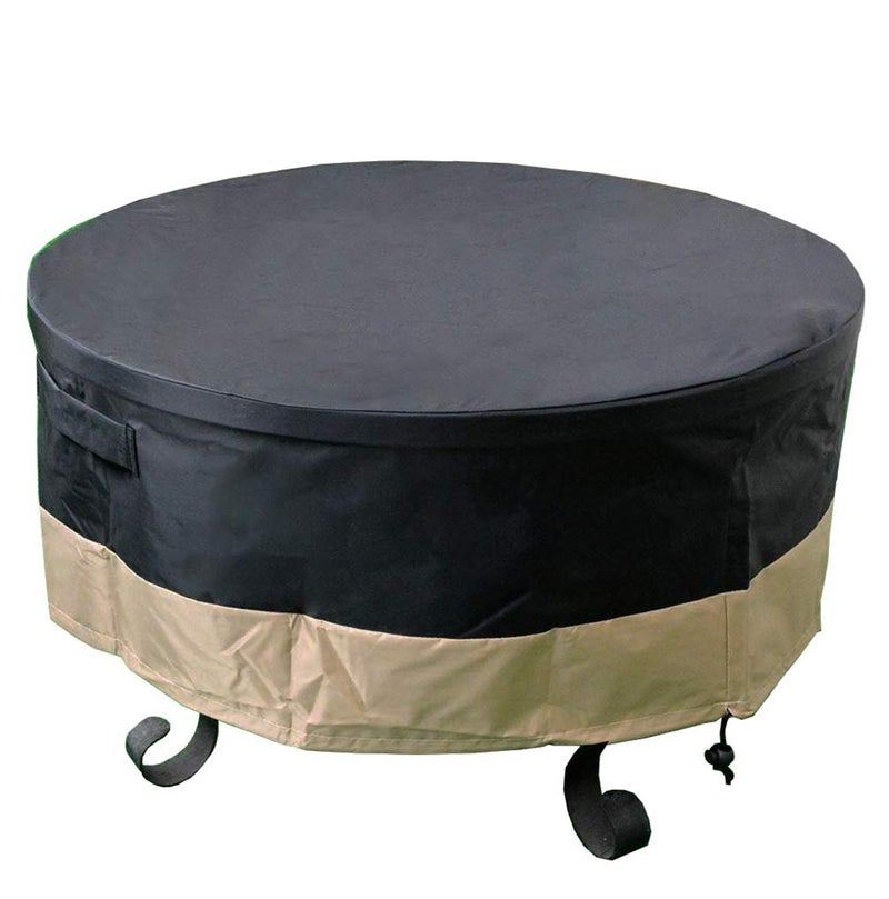 ProHome Direct 60 Inch Heavy Duty Waterproof Round Fire PitTable Cover Weather Resistant Material Patio Cover 60 D X 24 H