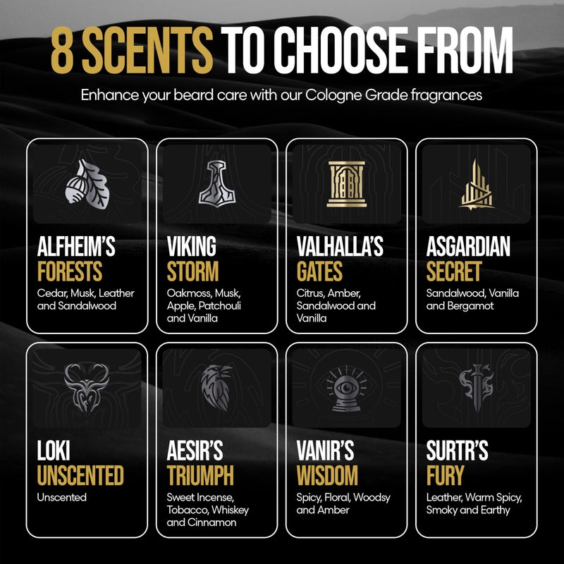 The Beard Struggle - Radiance Beard Wash & Conditioner Bundle - Gold Collection - Pack of 2, Valhalla's Gates - Nourish, Cleanse, Softens, & Strengthens Beard - Beard Wash and Conditioner for Men - Image 4