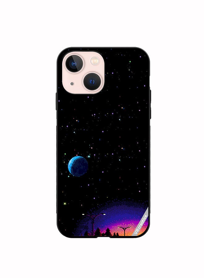 VR CREATIVE Protective Case Cover For Apple iPhone 14 Plus 8-Bit Pixel Galaxy Design Multicolour - Image 1