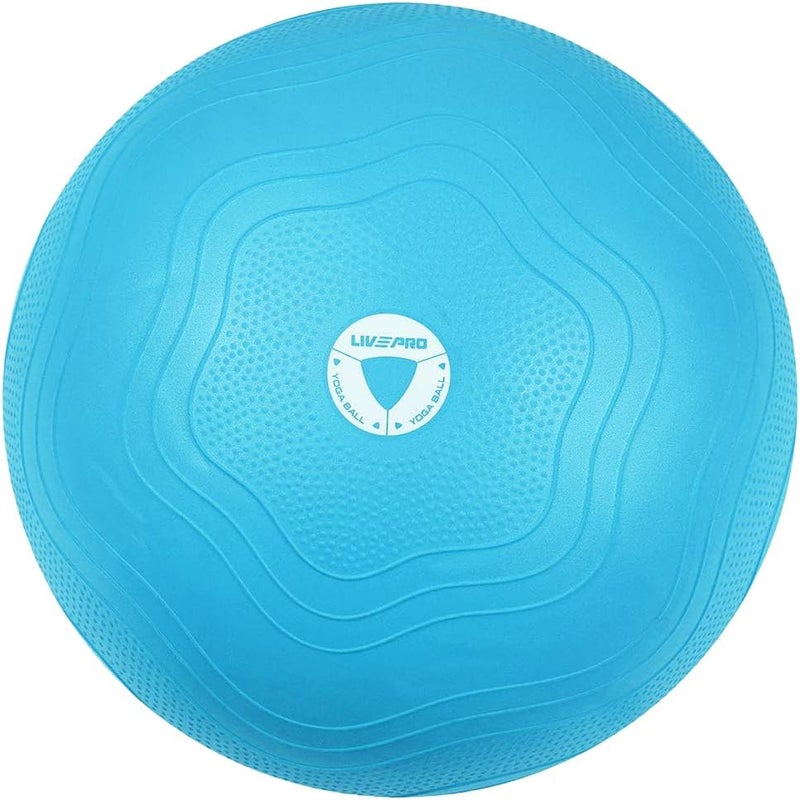 ليف برو كرة تمارين مقاومة للانفجار LiveUp Anti Burst Core Fit Exercise Ball 65CM-BU - أزرق، مقاس 65 cm - Image 1