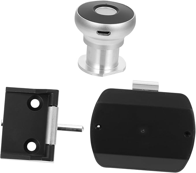 قفل بصمة USB الذكي، تحكم وصول بدون مفتاح، تعرف سريع، تركيب سهل، أسود - Image 1