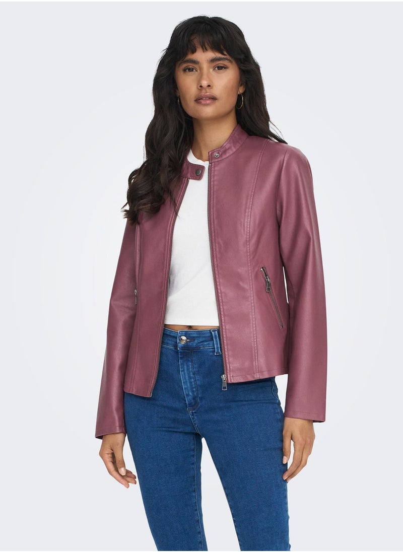 ONLY - Pu Pocket Detail Jacket - Image 1