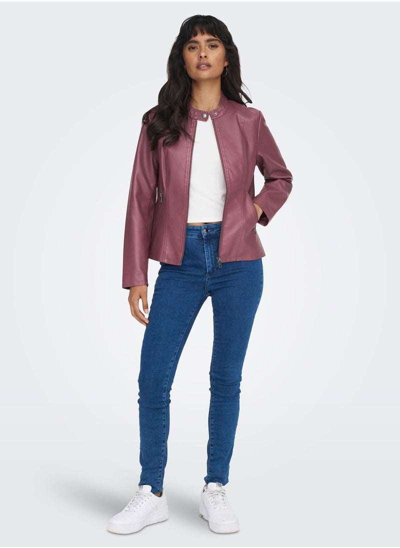 ONLY - Pu Pocket Detail Jacket - Image 1