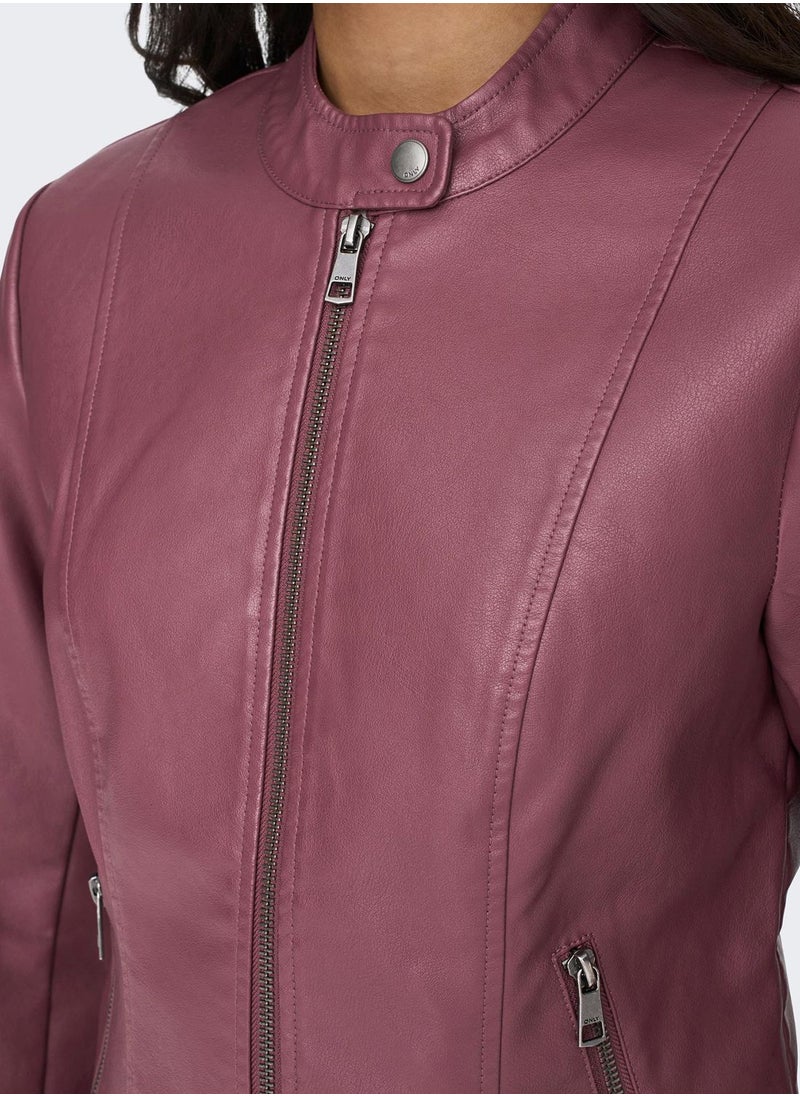 ONLY - Pu Pocket Detail Jacket - Image 1