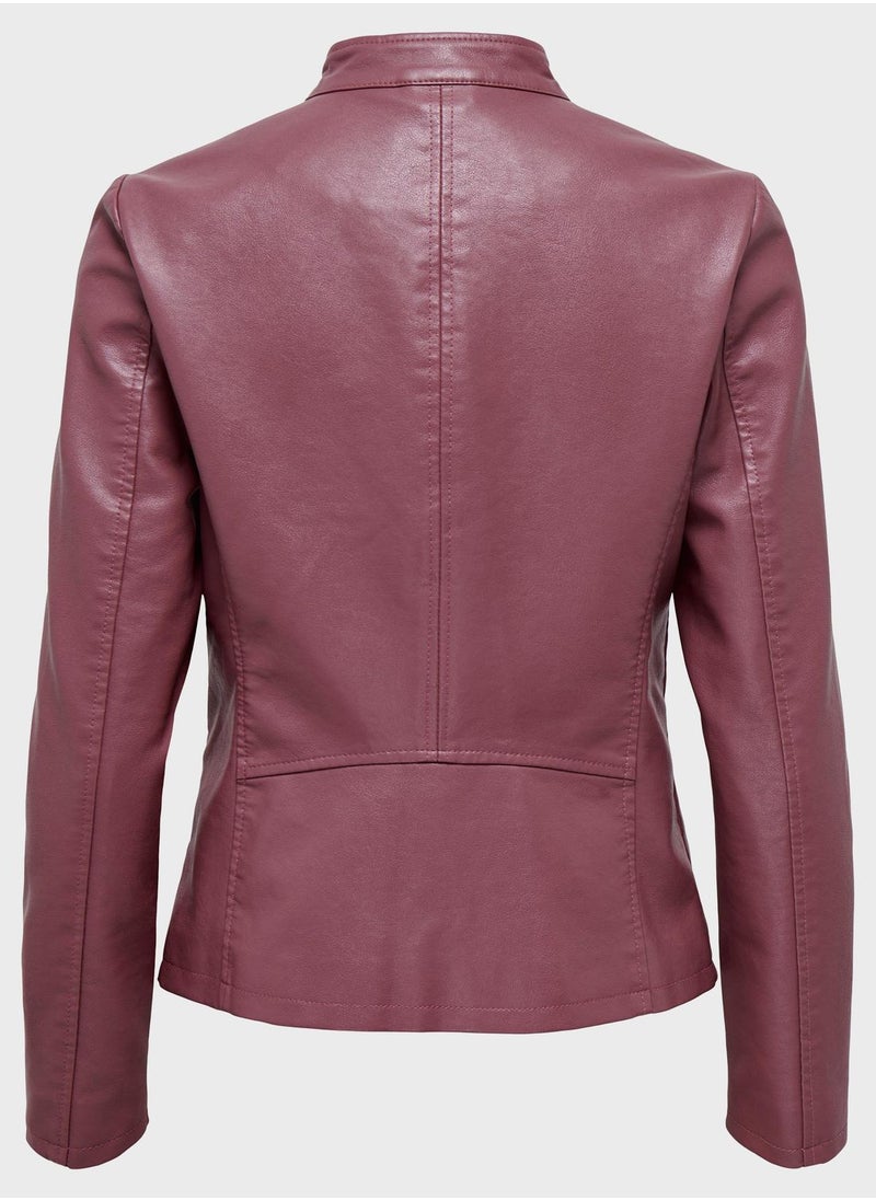 ONLY - Pu Pocket Detail Jacket - Image 1