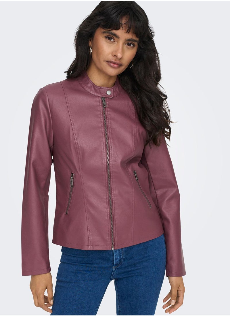 ONLY - Pu Pocket Detail Jacket - Image 1