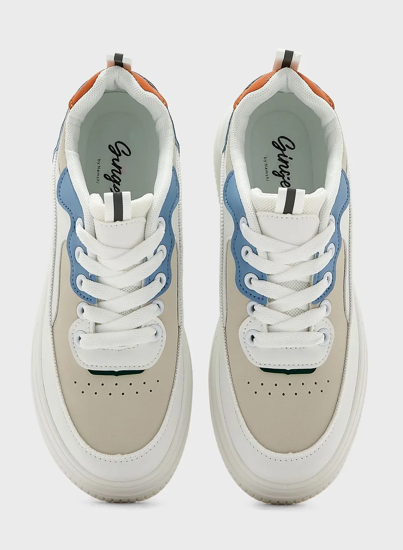 Ginger Color Block Platform Sneakers