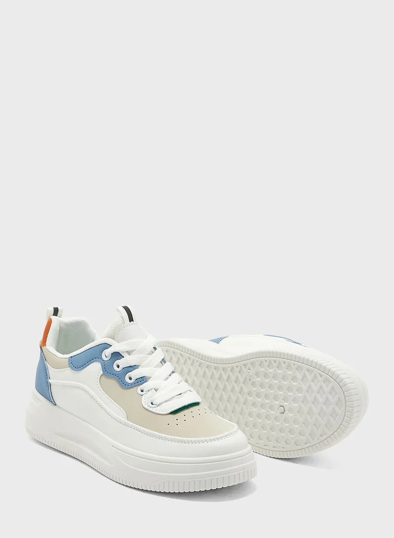 Ginger Color Block Platform Sneakers