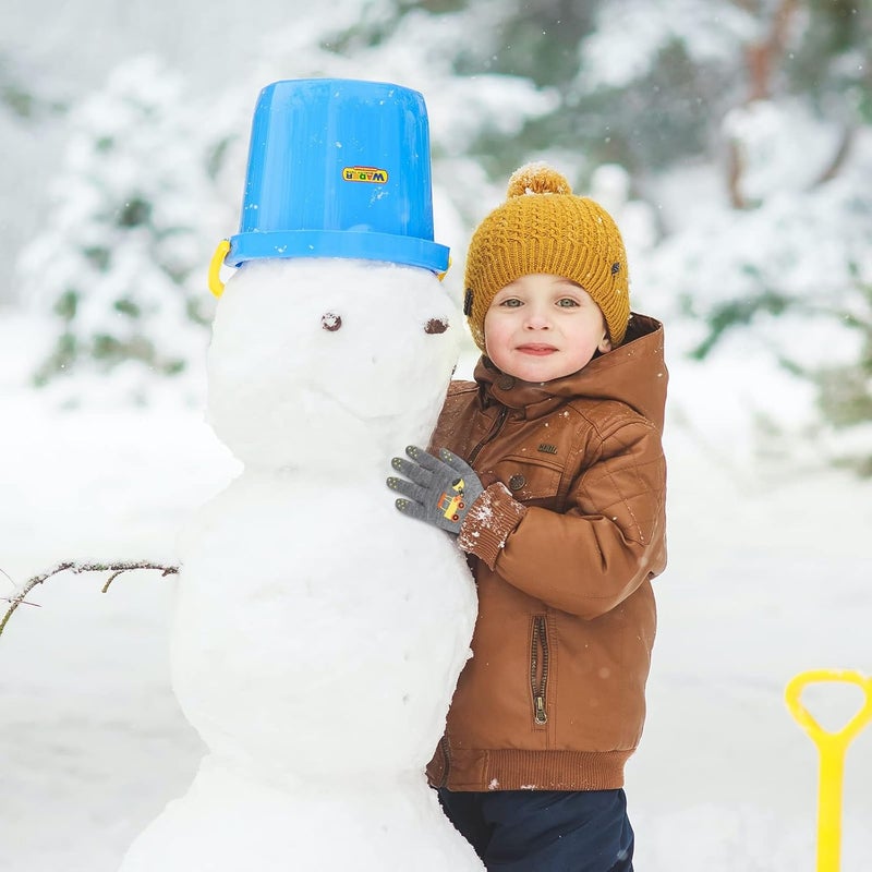 ONESING قفازات صوفية شتوية للأطفال من 3-24 زوج - قفازات بيضاء للأصابع للأولاد والبنات - Image 5