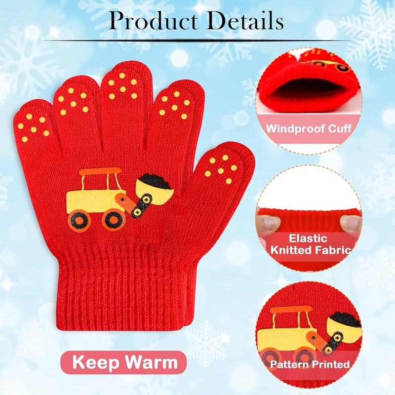 ONESING قفازات صوفية شتوية للأطفال من 3-24 زوج - قفازات بيضاء للأصابع للأولاد والبنات - Image 3