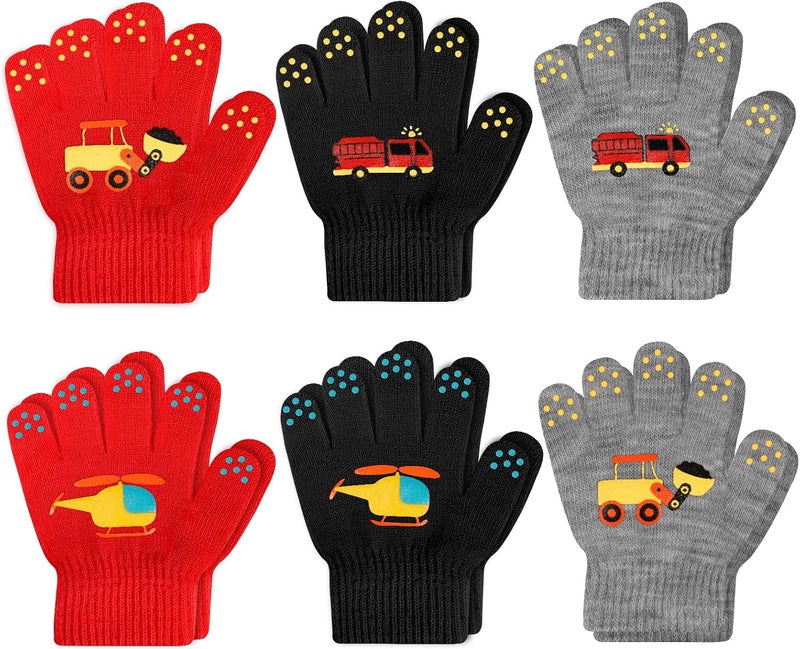 ONESING قفازات صوفية شتوية للأطفال من 3-24 زوج - قفازات بيضاء للأصابع للأولاد والبنات - Image 1