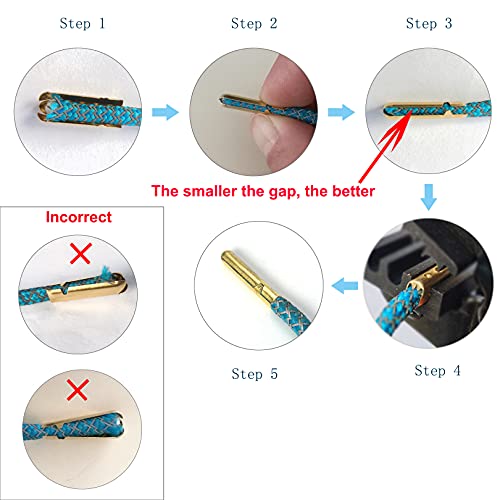 MYYA Hand Aglet Crimping Pliers, Metal Shoelace Aglets Crimper Tools for Attach Metal Sheath Aglets to the End of Laces Hoodie Shoelaces Tips DIY Installation 3.5, 4, 5 mm - Image 5