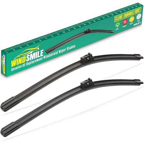 WINDSMILE 24" + 19" Windshield Wiper Blades for Mercedes-Benz CLA250 GLA250 A220 CLA35 CLA45 GLA45 AMG W177 2022 2021 2020 2019 2018 2017 2016-OEM Replacement Premium All Season Wiper Blades - Image 1