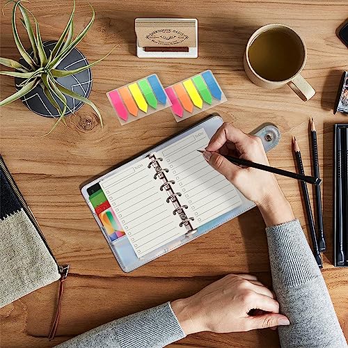 Harphia A7 6 Holes Binder Refill Value Set, 90sheets to do list loose leaf paper with sticker and divider, todo planner insert with binder pocket for A7 binder 6 holes refillable notebook,005dA7todo - Image 3