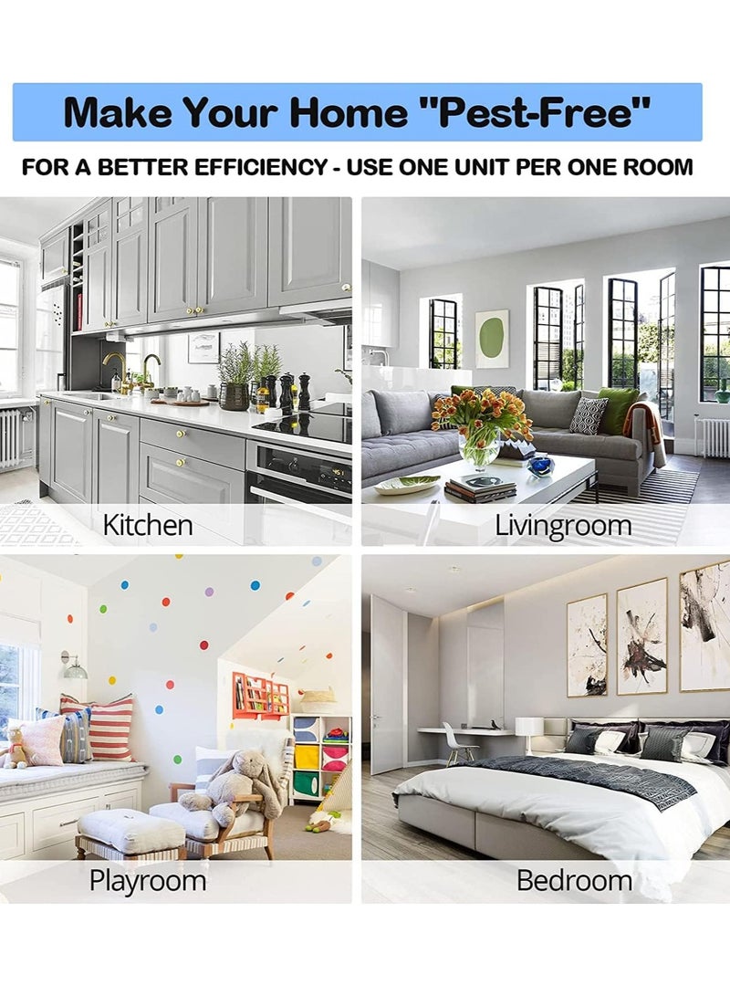 SOLARAE Ultrasonic Pest Repeller Plug in Bed Bug Trap Rodent Mosquito Mice Roach Killer Indoor Infestation Mouse Traps Indoor for Home Bedroom Office Kitchen Warehouse Hotel Safe for Human and Pet 2Pack - Image 4