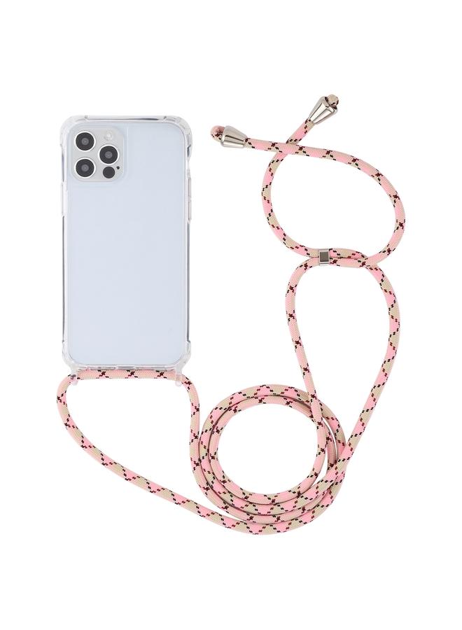 اس-توب جراب لهاتف iPhone 15 Plus مصنوع من الأكريليك الشفاف المقاوم للصدمات مع وسادة هوائية وحزام حول الرقبة - Image 2