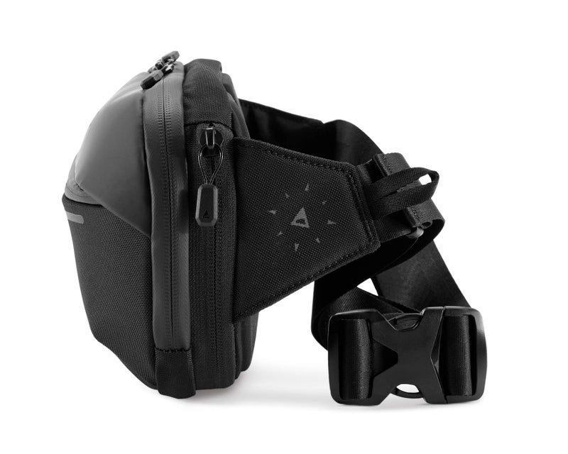 NOMATIC Navigator Sling 1L Bag - 1L w/ 2L Built-In Expansion - Slim & Lightweight Crossbody, Fanny-Pack - Water Resistant Everyday (Black) - Image 4