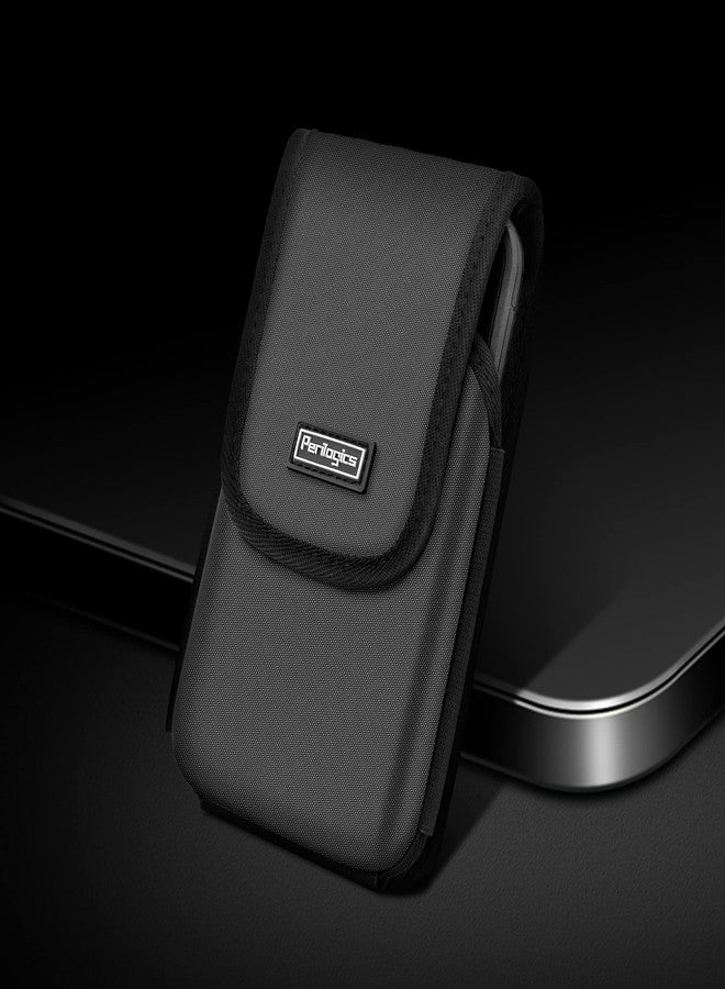 Perilogics EVA Foam Phone Holster. Twill Fabric Magnetic Closure, Custom Metal Belt Clip. for iPhone 16 Plus, 16 Pro Max, iPhone 15 Plus,15 Pro Max, iPhone 14 Pro Max, 14 Pro Max with Rugged Phone Case - Image 3