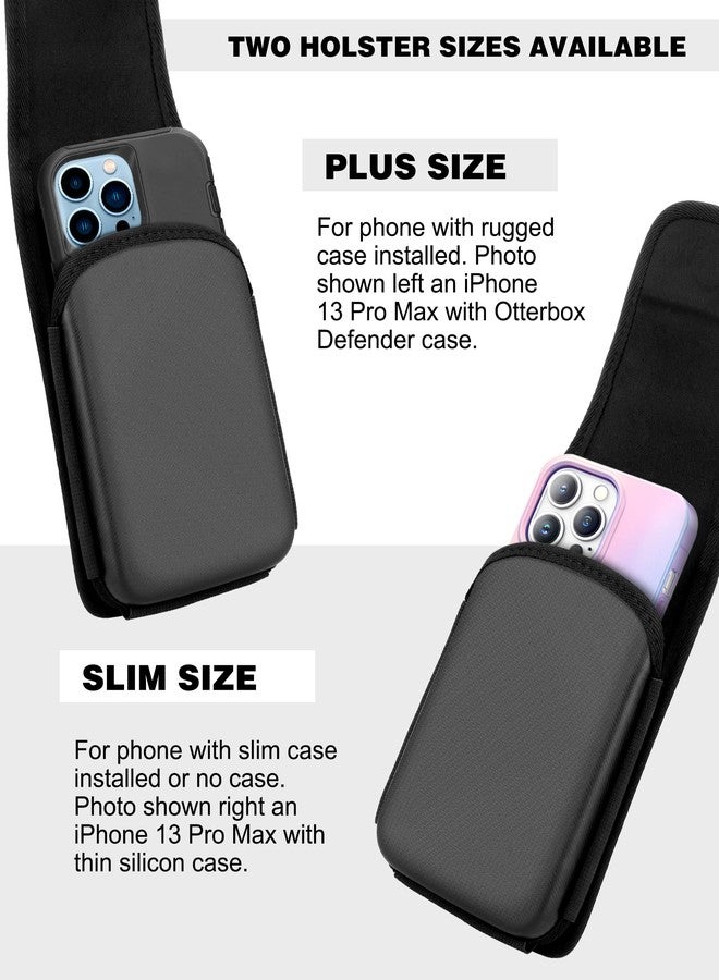 Perilogics EVA Foam Phone Holster. Twill Fabric Magnetic Closure, Custom Metal Belt Clip. for iPhone 16 Plus, 16 Pro Max, iPhone 15 Plus,15 Pro Max, iPhone 14 Pro Max, 14 Pro Max with Rugged Phone Case - Image 2