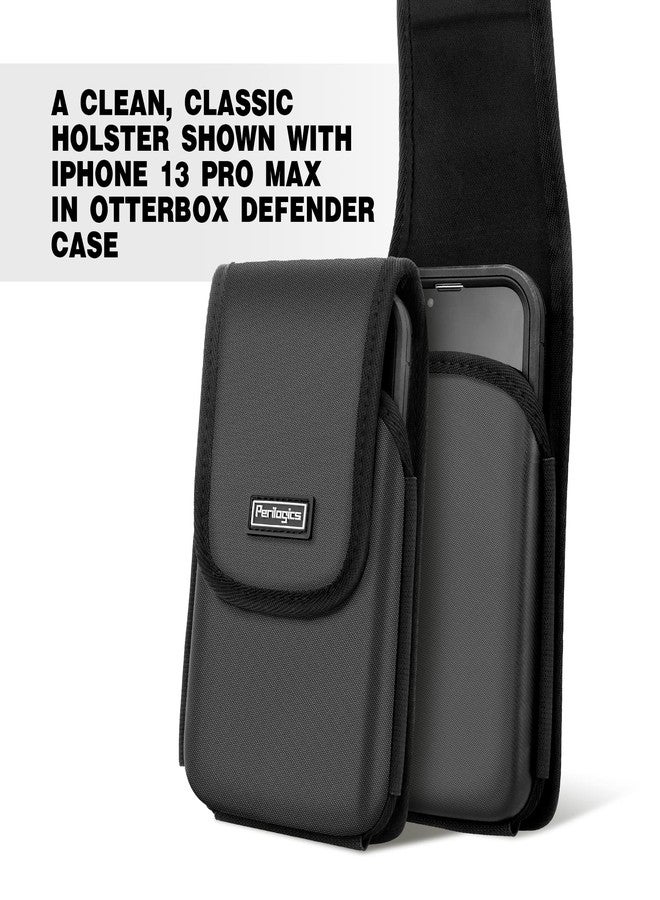 Perilogics EVA Foam Phone Holster. Twill Fabric Magnetic Closure, Custom Metal Belt Clip. for iPhone 16 Plus, 16 Pro Max, iPhone 15 Plus,15 Pro Max, iPhone 14 Pro Max, 14 Pro Max with Rugged Phone Case - Image 4