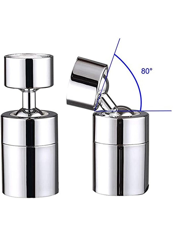 Peachjoy Faucet Aerator 360 Degrees Swivel Faucet Splash Proof Spray Aerator Kitchen Tap Water Saving Nozzle Sprayer Big Angle Bathroom Basin Dual-function Lengthen Extender - Image 5