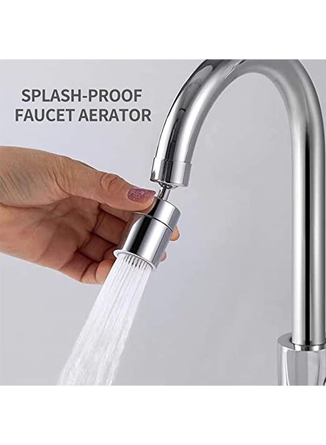 Peachjoy Faucet Aerator 360 Degrees Swivel Faucet Splash Proof Spray Aerator Kitchen Tap Water Saving Nozzle Sprayer Big Angle Bathroom Basin Dual-function Lengthen Extender - Image 4